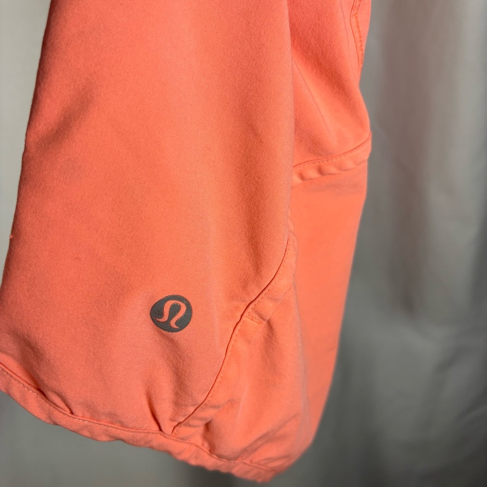 Lululemon Women's Speed Up Orange Coral Shorts 4” Inseam Size 10 - Picture 3 of 6
